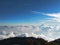 sea Ã¢â¬â¹Ã¢â¬â¹of Ã¢â¬â¹Ã¢â¬â¹clouds on Mount Arjuno, East Java, Indonesia Royalty Free Stock Photo
